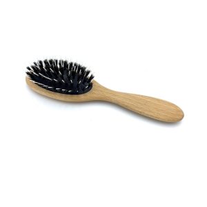 Dural Hair Brush For Styling & Care Rubber Cueshion Wild Boar Bristles + Styling Pins Beech Wood