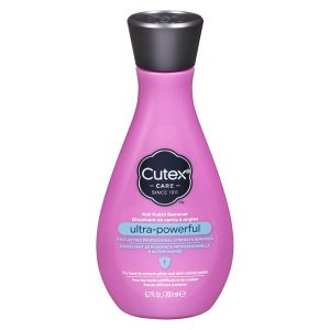 Cutex Ultra-Powerful Nail Polish Remover, 6.7 oz – For Gel, Glitter, and Longwear Polish