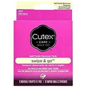 Cutex Swipe & Go Nail Polish Remover Pads (10 Count)