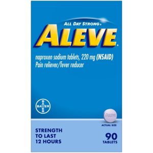 Aleve Pain Reliever & Fever Reducer, 220mg Naproxen Sodium, 90 Tablets