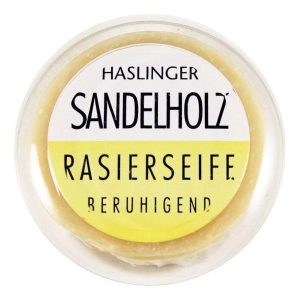 Haslinger Sandalwood Shave Soap in Case 60g