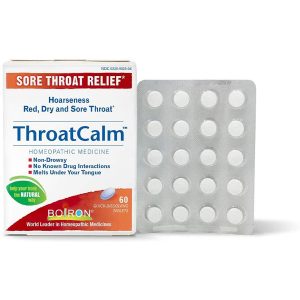 Boiron ThroatCalm Homeopathic Tablets For Sore Throat Relief