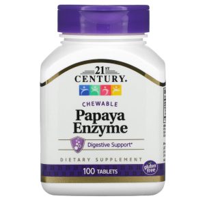 21st Century® Papaya Enzyme – Digestive Health Support (Chewable Tablets)