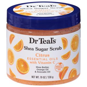 Dr Teal's Citrus Essential Oils With Vitamin C Shea Sugar Scrub 19 Oz