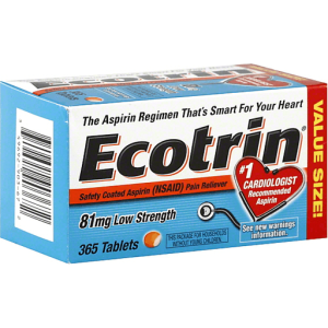 Ecotrin Safety Coated Enteric Aspirin, 81 Mg Low Strength Tablets