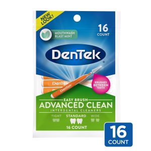 DenTek Slim Brush Advanced Clean Interdental Cleaners, 16 Count