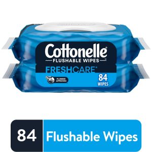 Cottonelle FreshCare Flushable Wipes Refill, 84 ct - Cleansripple Texture