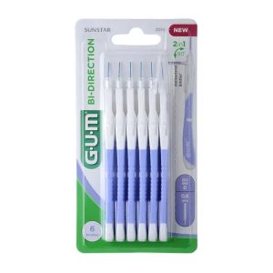 GUM Bi-Direction Interdental Brushes 0.6mm x6