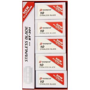 Dorco St-301 Double Edge Razor Blades - 10x10 Pack