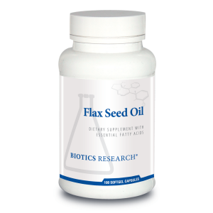 Biotics Research Flax Seed Oil Caps 100 Softgel Capsules