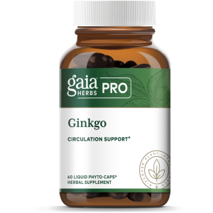 Gaia PRO Ginkgo - Blood Circulation & Brain Supplement - Cognitive Supplement for Brain - with Organic Ginkgo Leaf & Ginkgo Leaf Extract - 60 Vegan Liquid Phyto-Capsules (30 Servings)