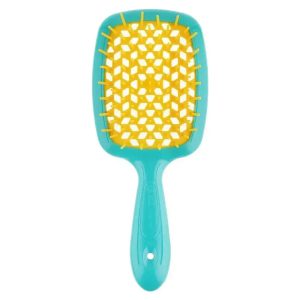 Janeke SuperBrush Turquoise & Yellow Hair Brush