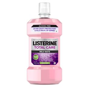 Listerine Total Care Zero Alcohol-Free Anticavity Mouthwash, Fresh Mint - 250 mL (8.5 fl oz)