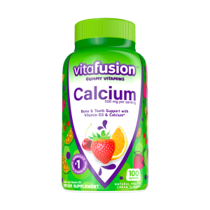Vitafusion Gummy Vitamins Calcium Natural Fruit & Cream Flavors Dietary Supplement 100 ct