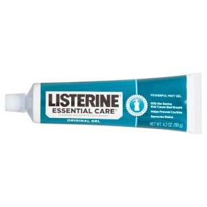 Listerine Essential Care Fluoride Gel Toothpaste, Powerful Mint - 4.2 oz