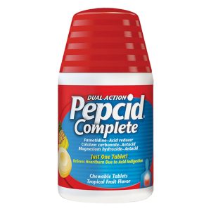 Pepcid Complete® Dual Action Acid Reducer + Antacid – Tropical Fruit (Chewable Tablets)