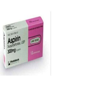 Paddock Aspirin 300mg Suppositories Unit Dsoe 12
