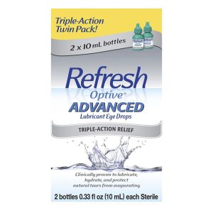 Refresh Optive Drops  Advanced Sterile Eye Drops 2 Ct x0.34 Oz