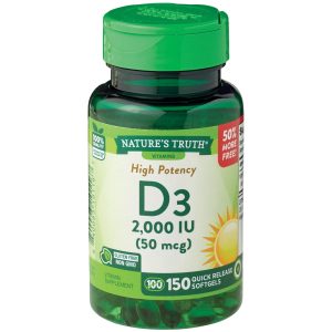 Nature's Truth Vitamin D3 High Potency (50 mcg / 2000 IU)