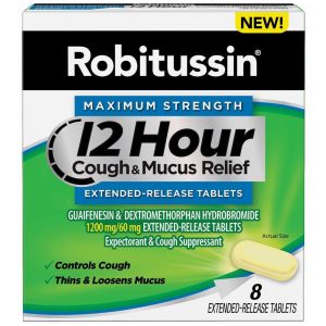Robitussin Maximum Strength 12 Hour Cough And Mucus Relief Tablets