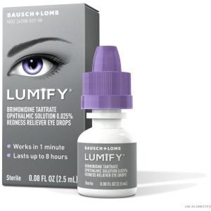 LUMIFY Redness Reliever Sterile Eye Drops – Bausch + Lomb, 0.08 fl oz