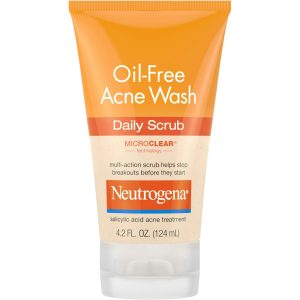 Neutrogena Oil-Free Acne Face Wash Daily Scrub With Salicylic Acid - 4.2 Fl Oz
