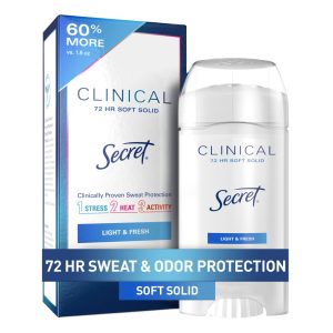 Secret Clinical Strength Light And Fresh Soft Solid Antiperspirant & Deodorant 2.6 oz