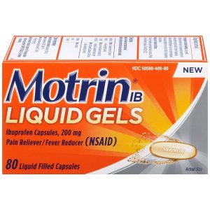 Motrin® IB Liquid Gels – Ibuprofen 200 mg (80 Count)