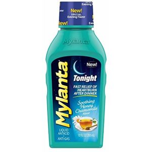 Mylanta Tonight Soothing Honey Chamomile Flavor Liquid Antacid + Anti Gas 12 Fl Oz