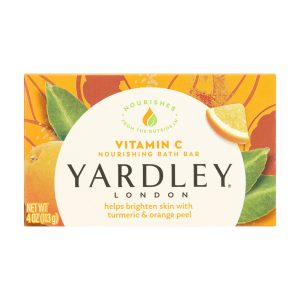 Yardley London Vitamin C Nourishing Bath Bar – Brightening & Energizing, 4 oz