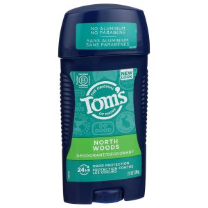 Tom's of Maine Deodorant, North Woods Scent, Aluminum Free 3.25 Oz
