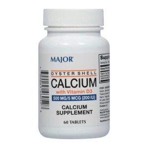 Major Oyster Shell Calcium 500 Mg With Vitamin D