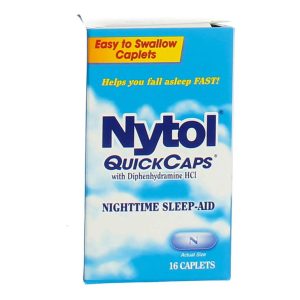 Nytol Nighttime Sleep Aid Quick Caps With Diphenhydramine HCl 25 Mg