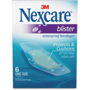 Nexcare Waterproof Blister Bandages, Hydrocolloid Cushion, One Size, 6 Count