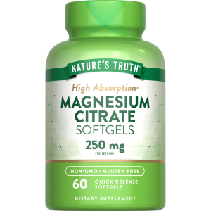 Nature's Truth Magnesium Citrate, High Absorption, 250 Mg, Softgels
