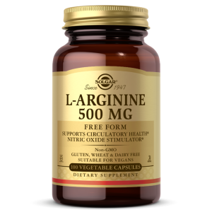 Solgar L-Arginine 500 Mg - 100 Vegetable Capsules