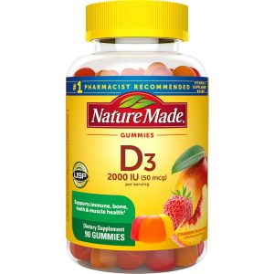 Nature Made Vitamin D3 1000 IU (25 mcg) Adult Gummies, 90 Count