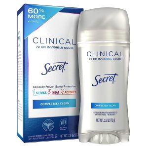 Secret Clinical Strength Completely Clean Invisible Solid Antiperspirant & Deodorant 2.6 oz
