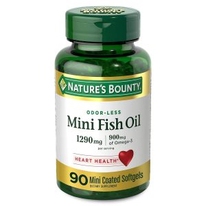 Nature's Bounty Fish Oil, Mini, 1290 Mg, Coated Softgels 90 ct