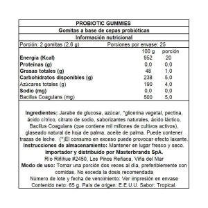 Nature's Truth Probiotic Digestive Aid Vegan Gummies - Natural Tropical Flavor 50ct