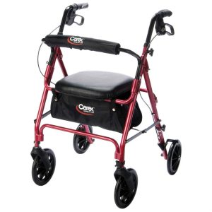 Premium Aluminum Rolling Walker with Large 8" Wheels – Foldable Rollator with Seat