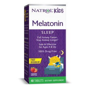 Kids Melatonin 1mg Fast Dissolve Tablets, Quick Dissolving Sleep Aid, 40 Count
