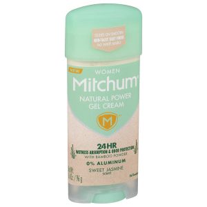 Mitchum Natural Power Gel Cream For Women, Sweet Jasmine - 3.4 Oz