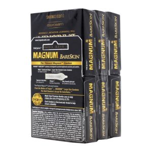 Trojan Magnum Bareskin Lubricated Latex Condoms 3-Pack Large
