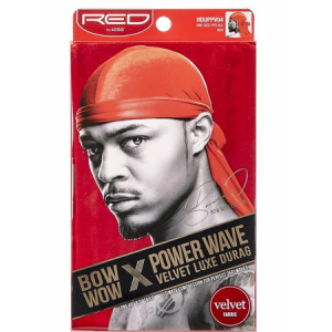 Kiss Red Bow Wow By Power Wave Velvet Luxe Durag – HDUPPV04 Red
