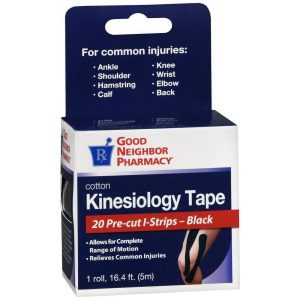 Silver Rod Pharmacy GNP Cotton Kinesiology Tape Black 20CT