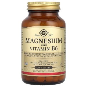 Solgar Magnesium With Vitamin B6, 250 Tablets