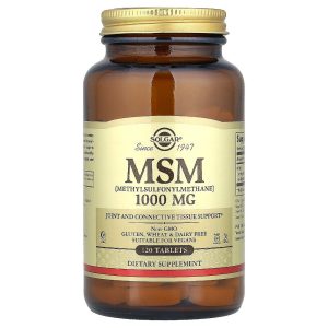Solgar MSM (Methylsulfonylmethane), 1,000 Mg, 120 Tablets