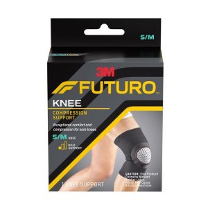 FUTURO Breathable Compression Knee Sleeve for Arthritis and Sprains, Size S/M