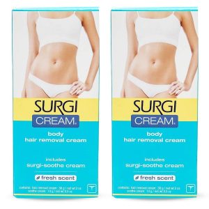 Surgi Cream Body Hair Remover Cream, Fresh Scent, 2 Oz